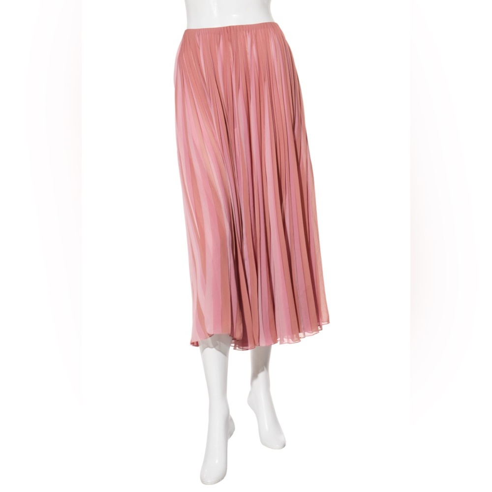 Christian Dior Pink Pleated Midi Skirt (FR 36 / US 4)